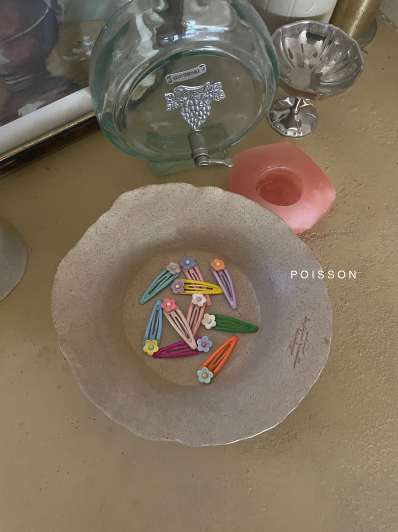 Poisson - Korean Children Fashion - #littlefashionista - Flower Ddak Pin Set - 3