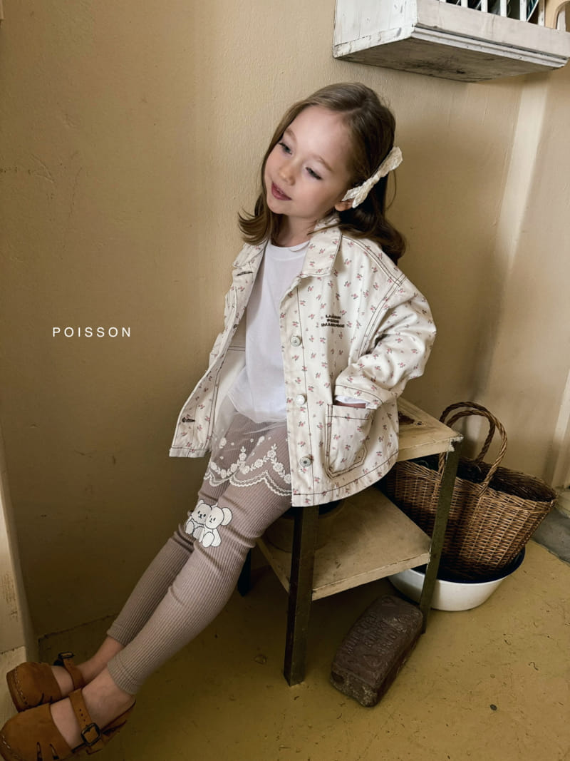 Poisson - Korean Children Fashion - #minifashionista - Bear Leggings - 9