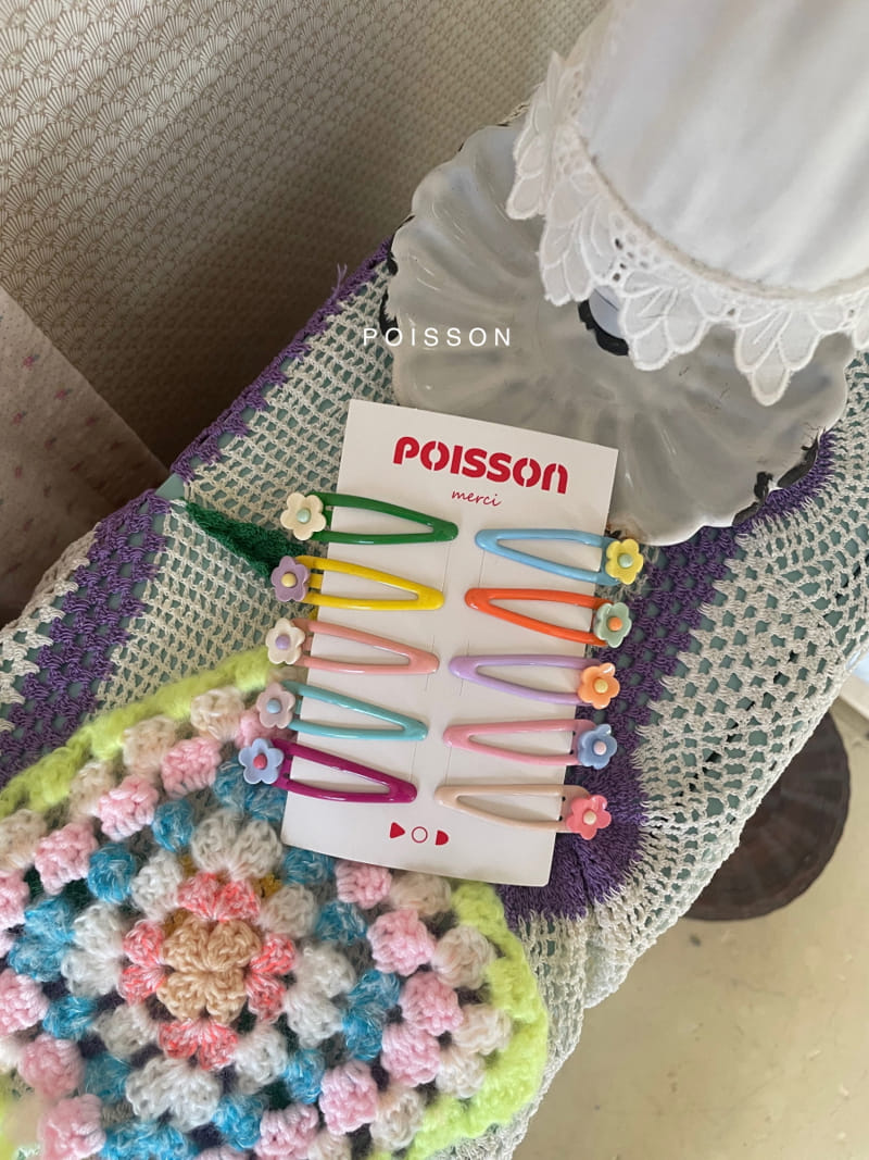 Poisson - Korean Children Fashion - #prettylittlegirls - Flower Ddak Pin Set - 6