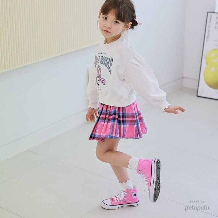 Pulupulu - Korean Children Fashion - #kidsshorts - Pleated Check Skirt