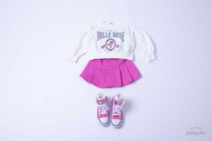 Pulupulu - Korean Children Fashion - #kidsshorts - Rose Frill Sweatshirt - 8