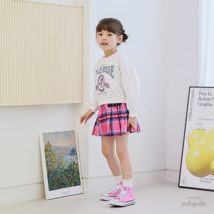 Pulupulu - Korean Children Fashion - #kidsstore - Pleated Check Skirt - 2