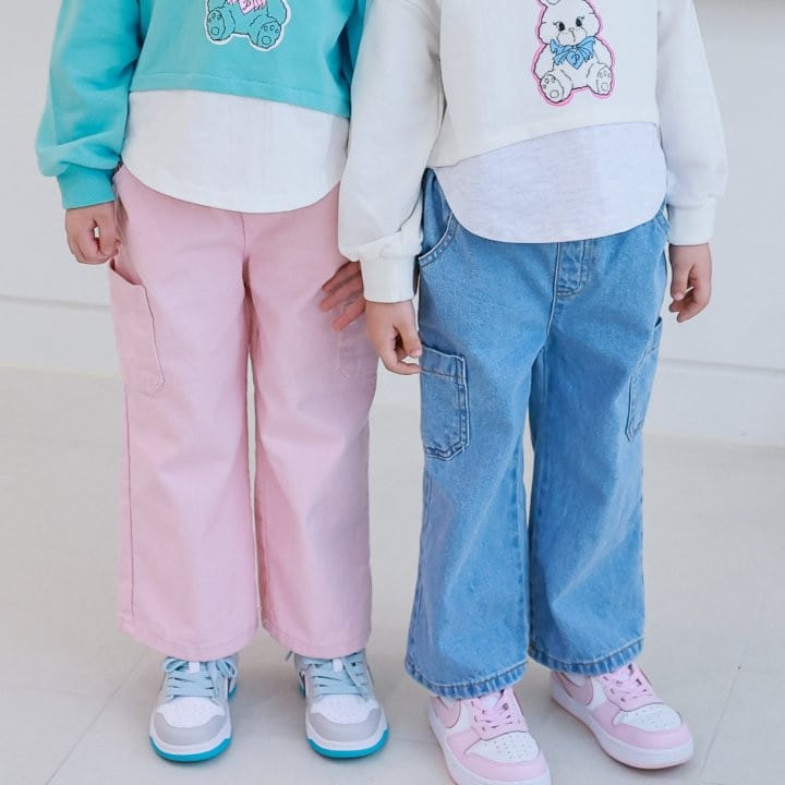 Pulupulu - Korean Children Fashion - #kidzfashiontrend - Pocket Wide Pants