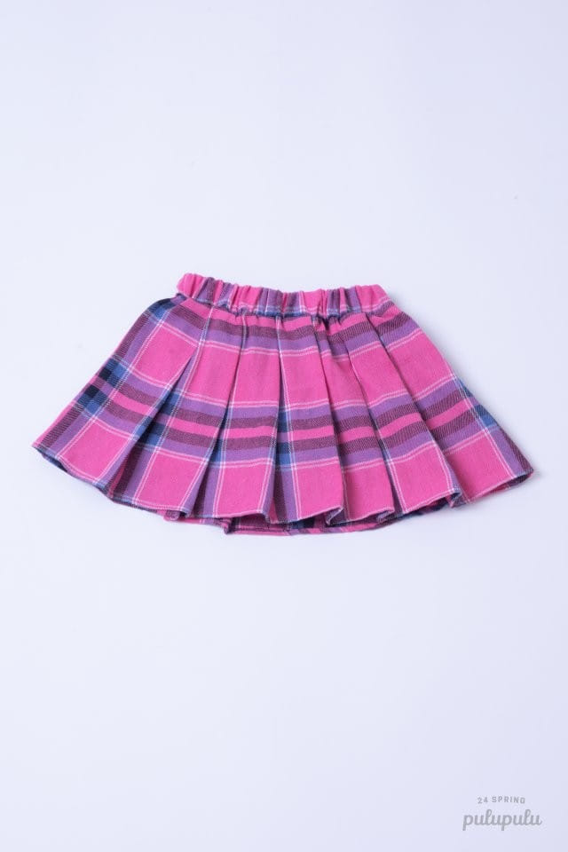 Pulupulu - Korean Children Fashion - #prettylittlegirls - Pleated Check Skirt - 8