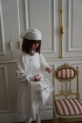 Ramijini - Korean Children Fashion - #kidsstore - Flat White One-Piece - 6
