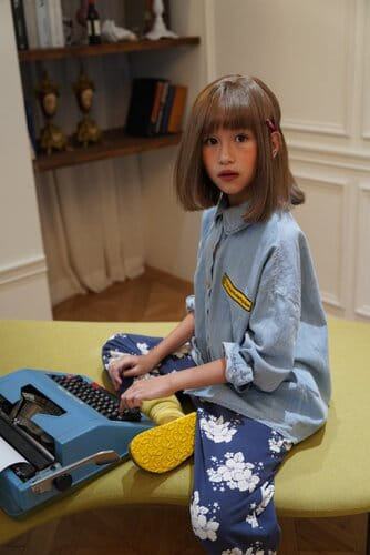 Ramijini - Korean Children Fashion - #magicofchildhood - Freckle Denim Shirt - 5