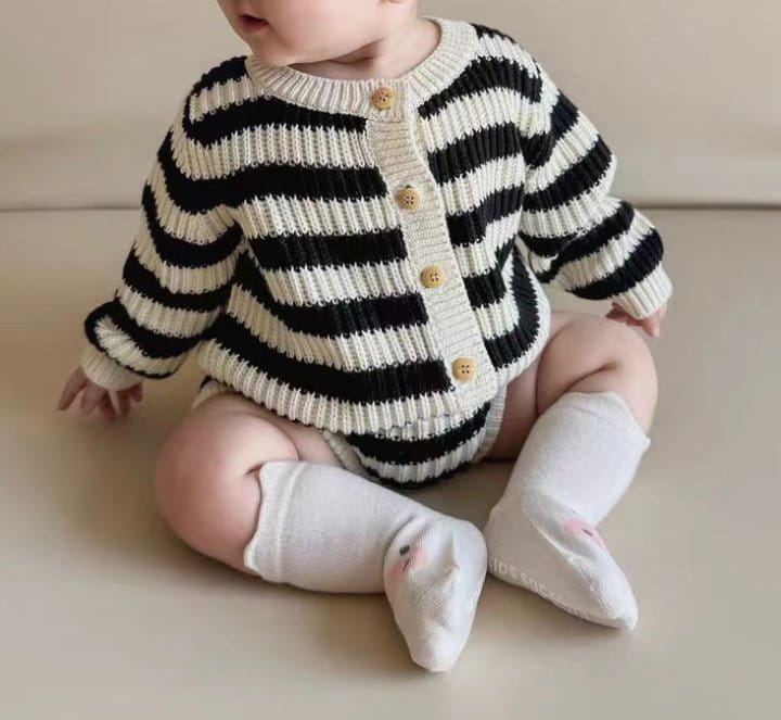 Reve Kid - Korean Baby Fashion - #babyfashion - ST Cardigan Top Bottom Set - 2