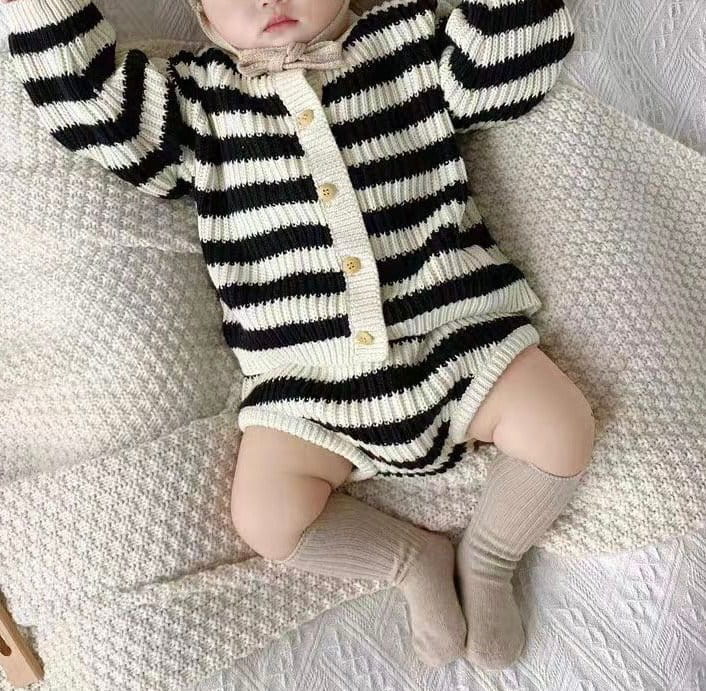 Reve Kid - Korean Baby Fashion - #babyfever - ST Cardigan Top Bottom Set - 3