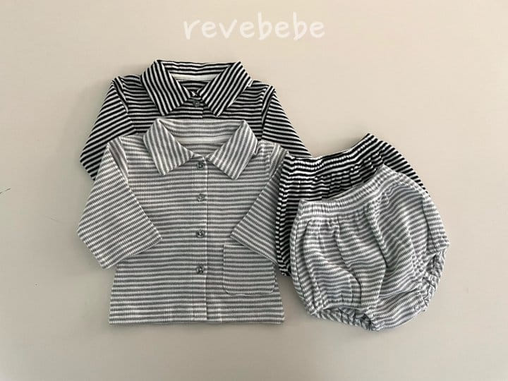 Reve Kid - Korean Baby Fashion - #babygirlfashion - ST Collar Top Bottom Set