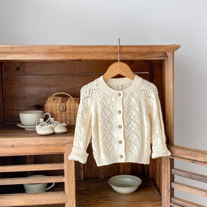 Reve Kid - Korean Baby Fashion - #babylifestyle - Clover Knit Cardigan