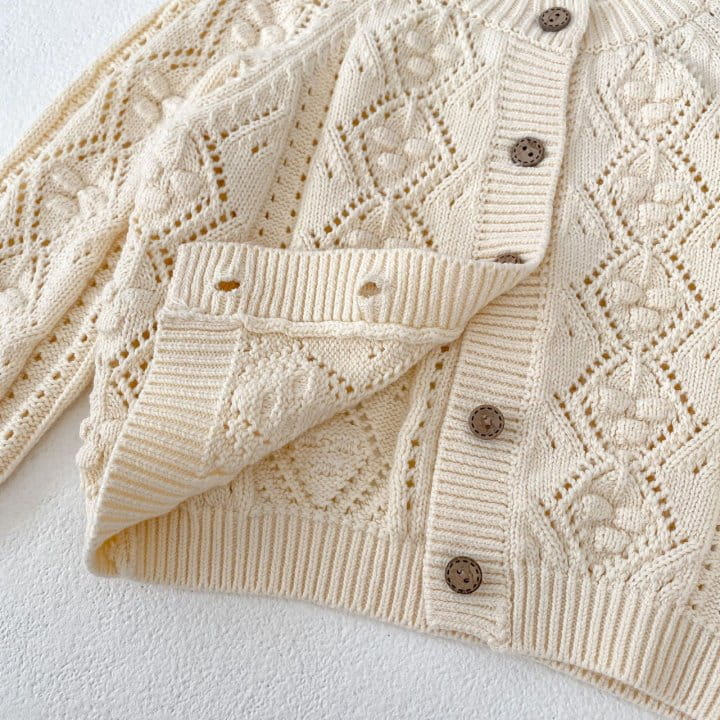 Reve Kid - Korean Baby Fashion - #babyoninstagram - Clover Knit Cardigan - 2