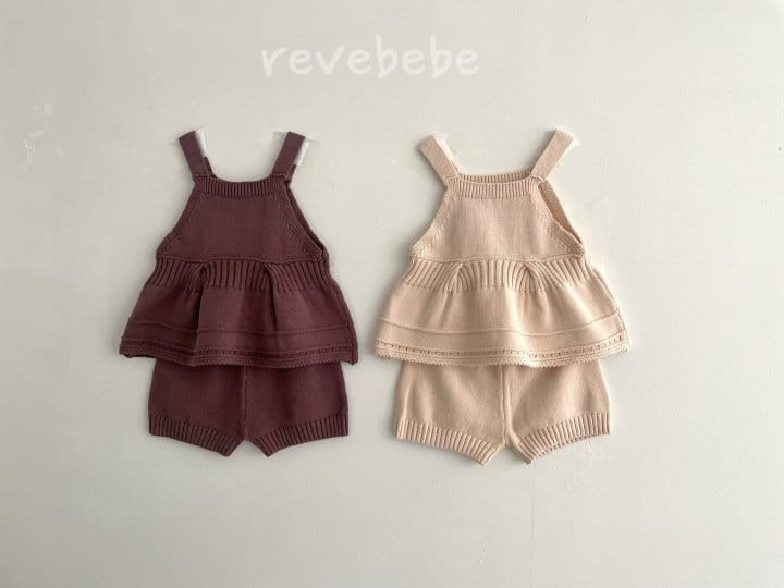 Reve Kid - Korean Baby Fashion - #babywear - Knit Sleeveless Top Bottom Set