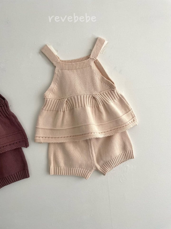 Reve Kid - Korean Baby Fashion - #onlinebabyshop - Knit Sleeveless Top Bottom Set - 3