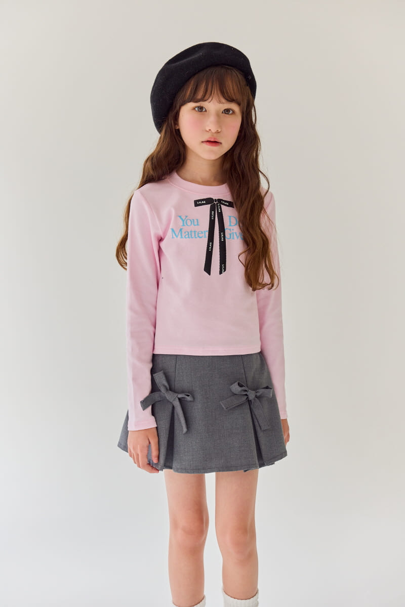 Rilla - Korean Children Fashion - #discoveringself - Ribbon Span Tee