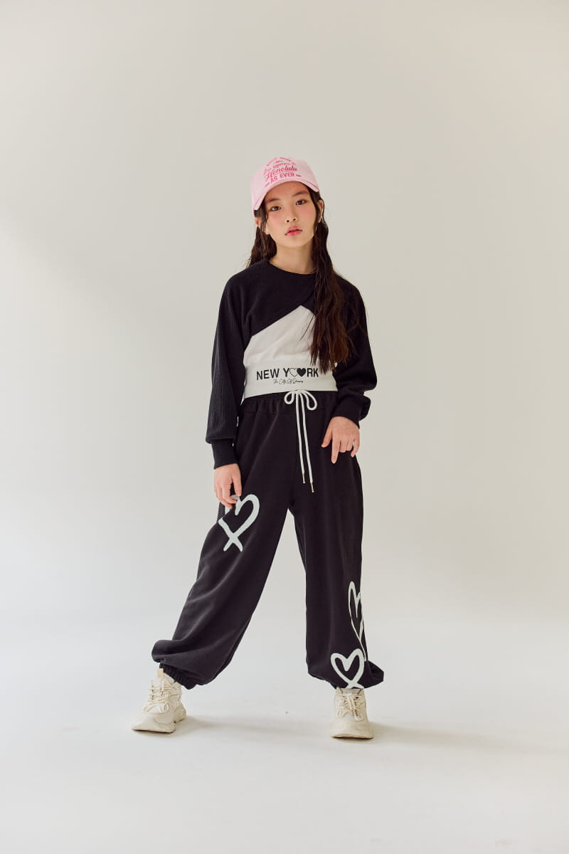 Rilla - Korean Children Fashion - #discoveringself - Heart Jogger Pants - 5
