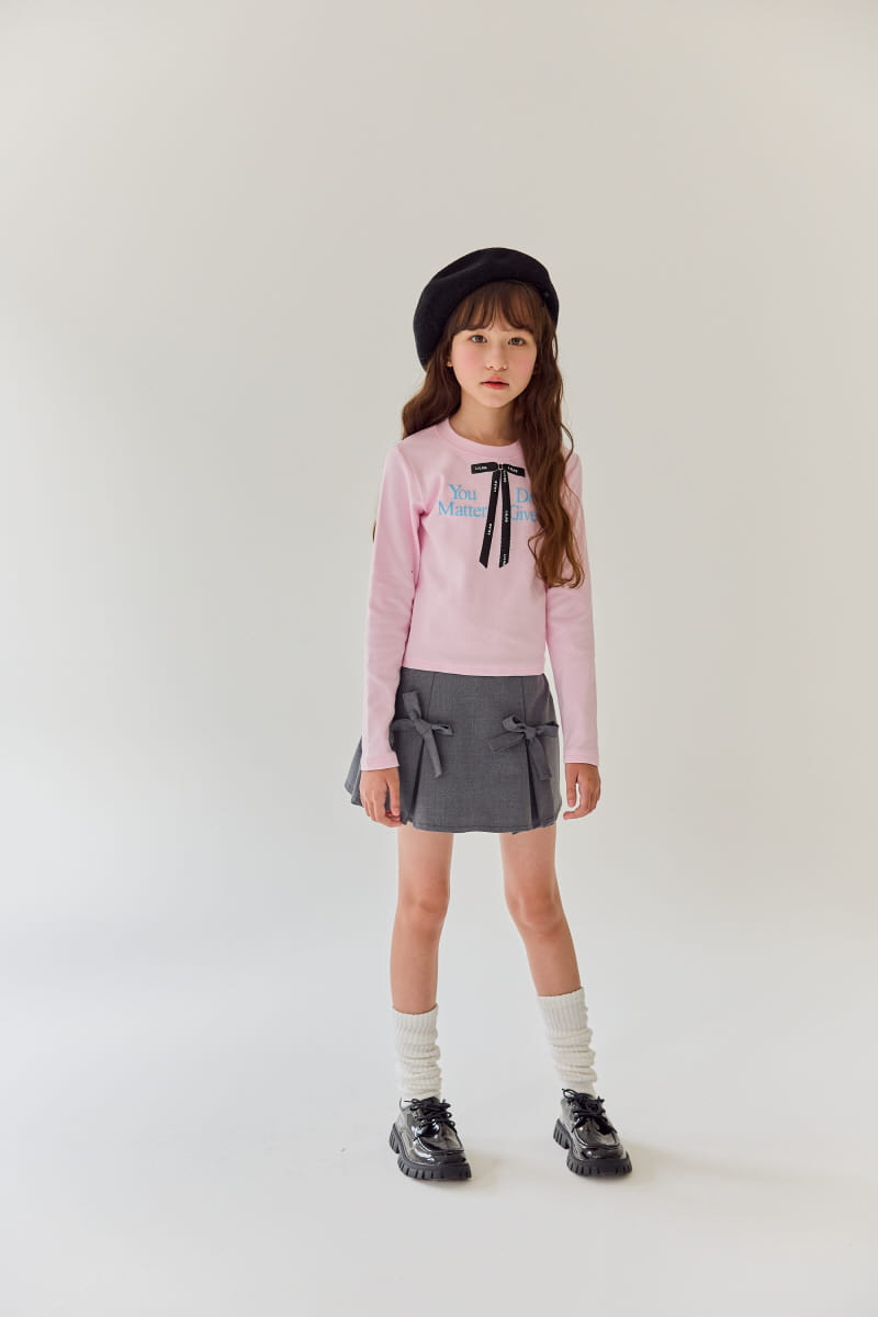 Rilla - Korean Children Fashion - #fashionkids - Ribbon Span Tee - 2
