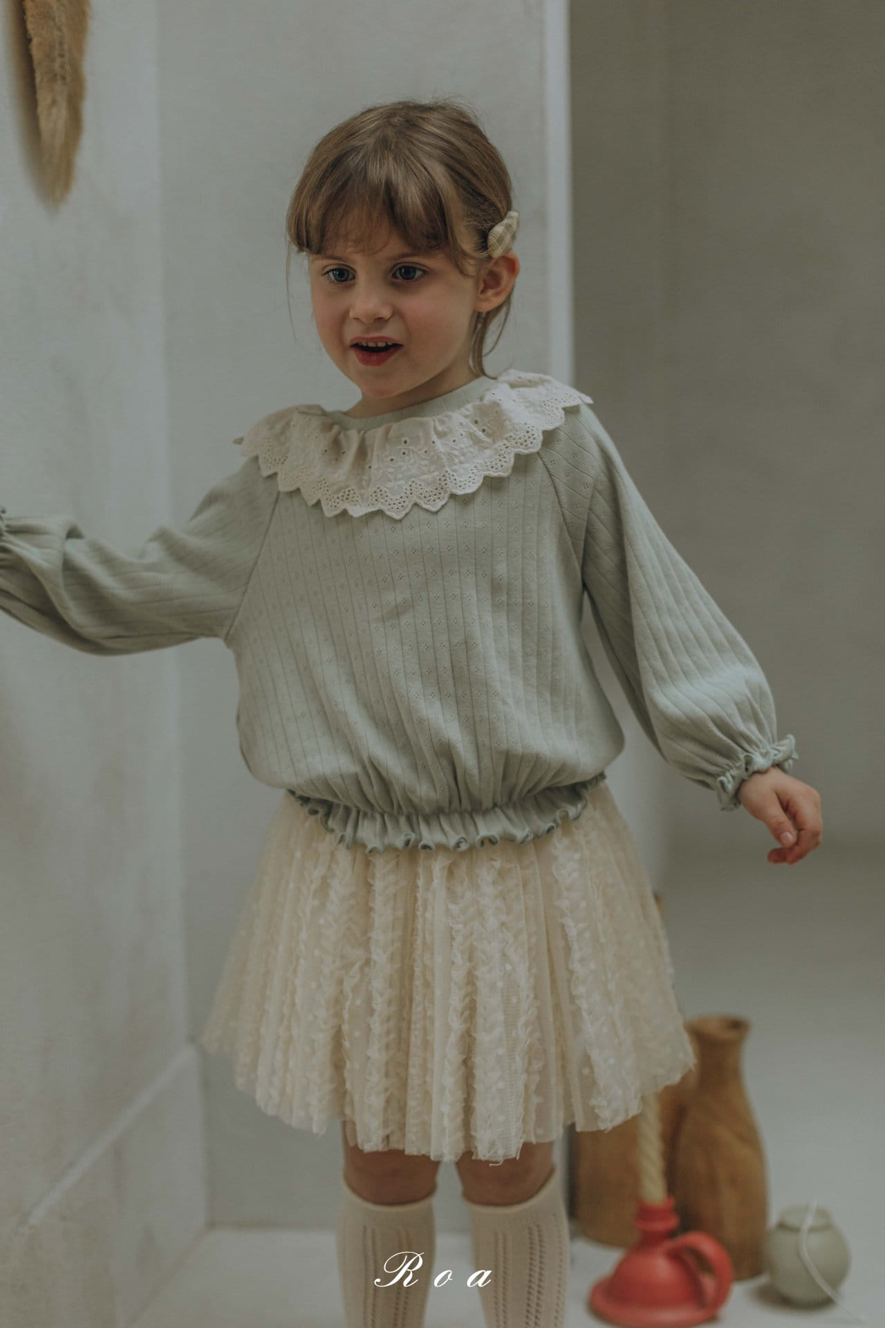 Roa - Korean Children Fashion - #designkidswear - Yen Terry Frill Tee - 5