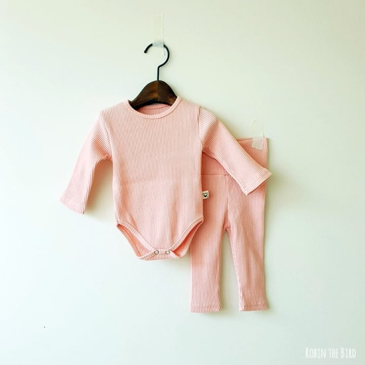 Saerobin - Korean Baby Fashion - #babyoutfit - Rib Body Suit Bottom Leggings - 3