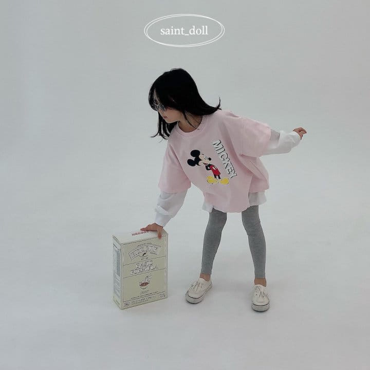Saint Doll - Korean Children Fashion - #kidzfashiontrend - Overlap M Sweatshirt With Mom - 4