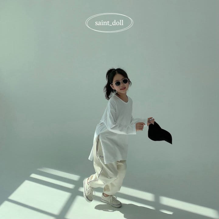 Saint Doll - Korean Children Fashion - #Kfashion4kids - Side Slit U Neck Tee - 10