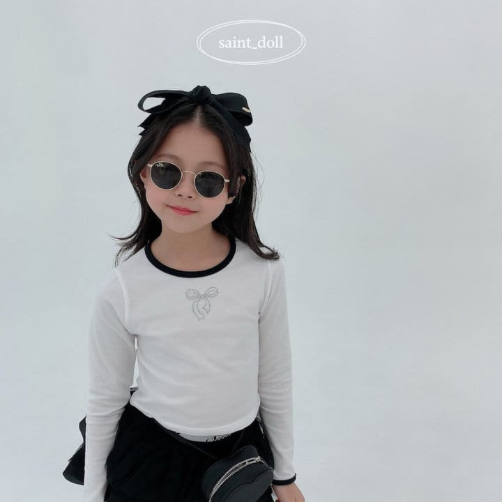Saint Doll - Korean Children Fashion - #childofig - Ribbon Cubic Tee - 5