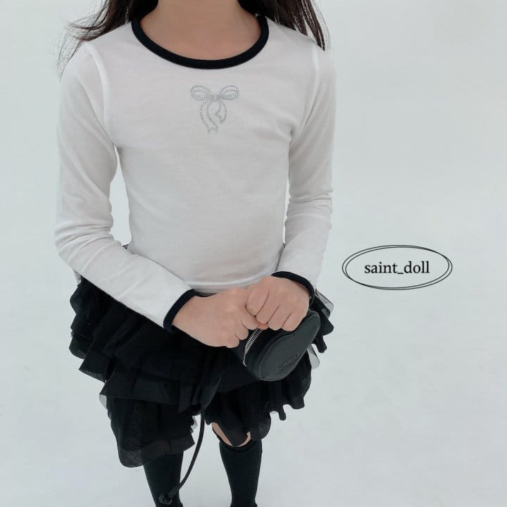 Saint Doll - Korean Children Fashion - #childrensboutique - Ribbon Cubic Tee - 6