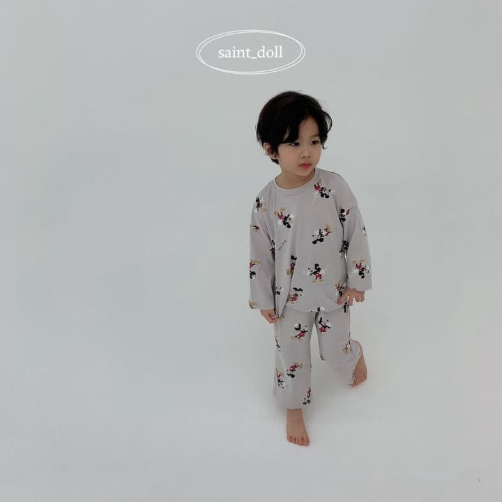 Saint Doll - Korean Children Fashion - #childrensboutique - M Pajama Top Bottom Set - 4