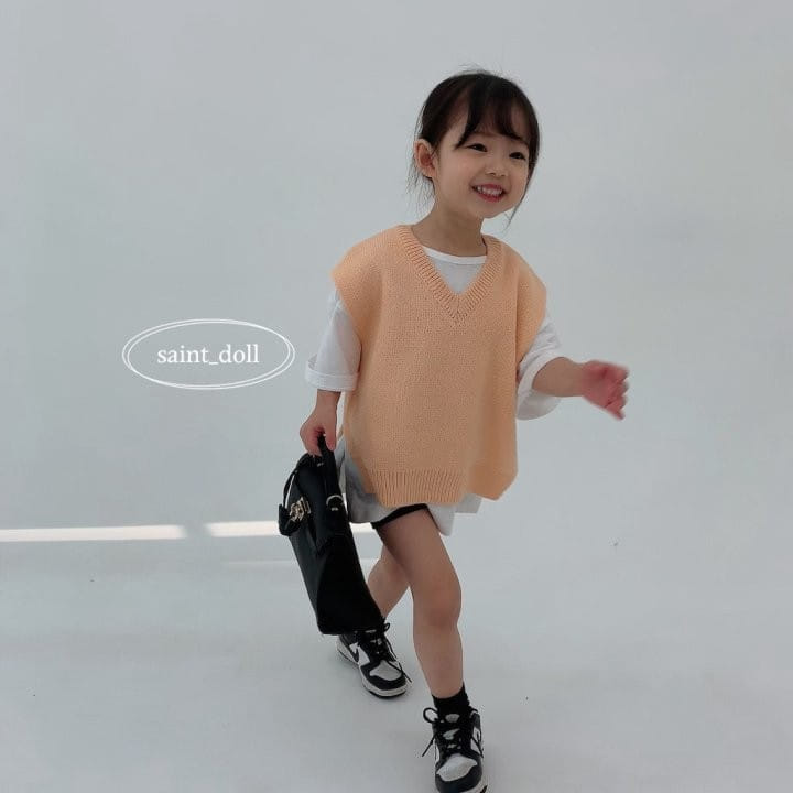 Saint Doll - Korean Children Fashion - #designkidswear - Side Slit Vest With Mom - 8