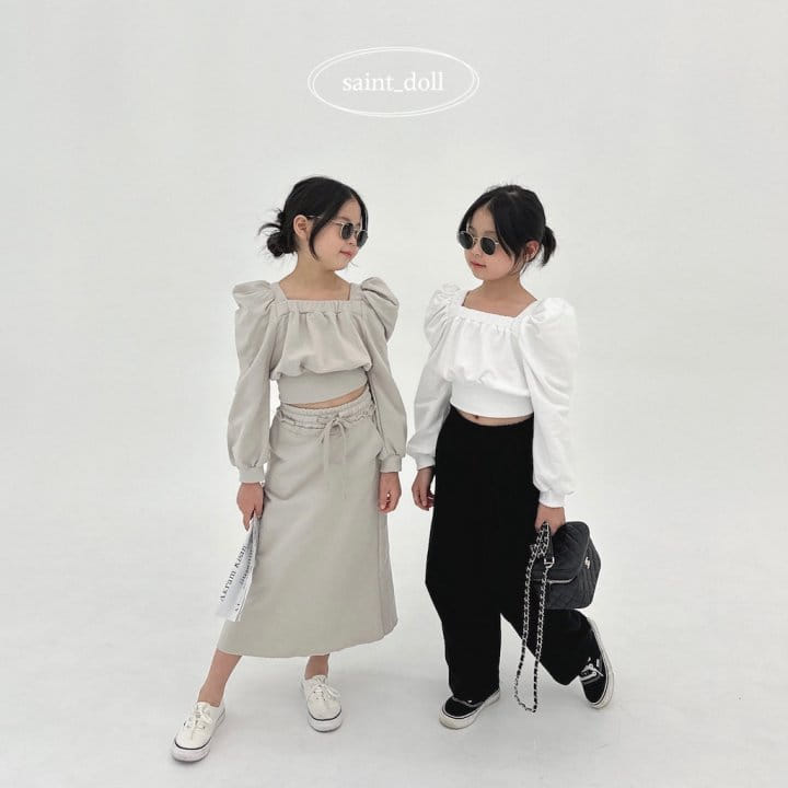 Saint Doll - Korean Children Fashion - #designkidswear - Square Neck Sweatshirt With Mom