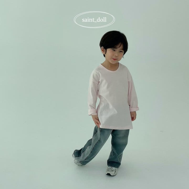 Saint Doll - Korean Children Fashion - #discoveringself - Side Slit U Neck Tee - 5