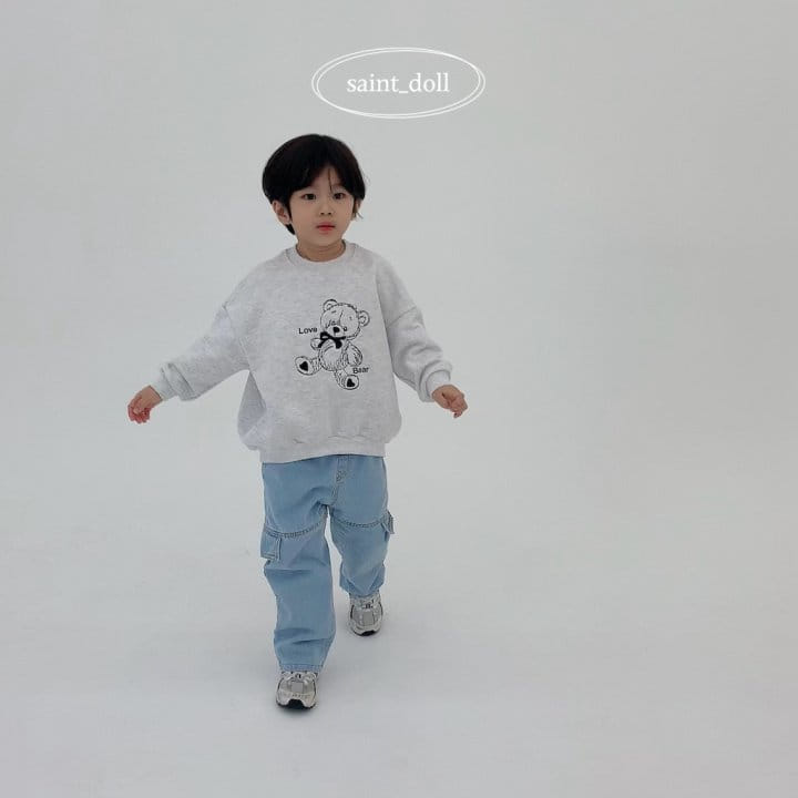 Saint Doll - Korean Children Fashion - #fashionkids - Bear Embroidery Sweatshirt - 5