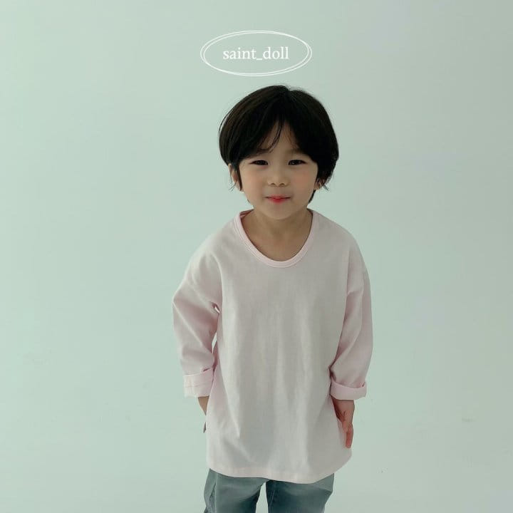Saint Doll - Korean Children Fashion - #fashionkids - Side Slit U Neck Tee - 6