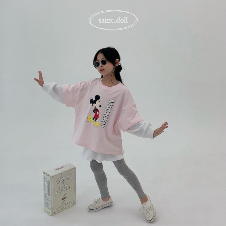 Saint Doll - Korean Children Fashion - #kidsshorts - Overlap M Sweatshirt With Mom