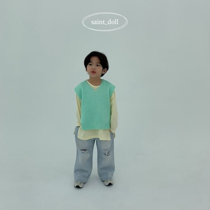 Saint Doll - Korean Children Fashion - #kidsshorts - Side Slit Vest With Mom - 11
