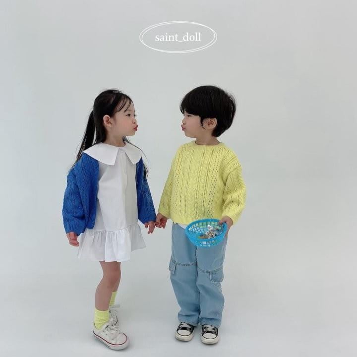 Saint Doll - Korean Children Fashion - #kidsshorts - Vivid Knit Cardigan - 8