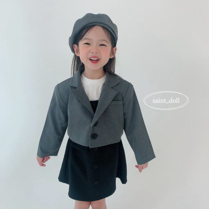 Saint Doll - Korean Children Fashion - #kidsshorts - Saint Crop Jacket - 5