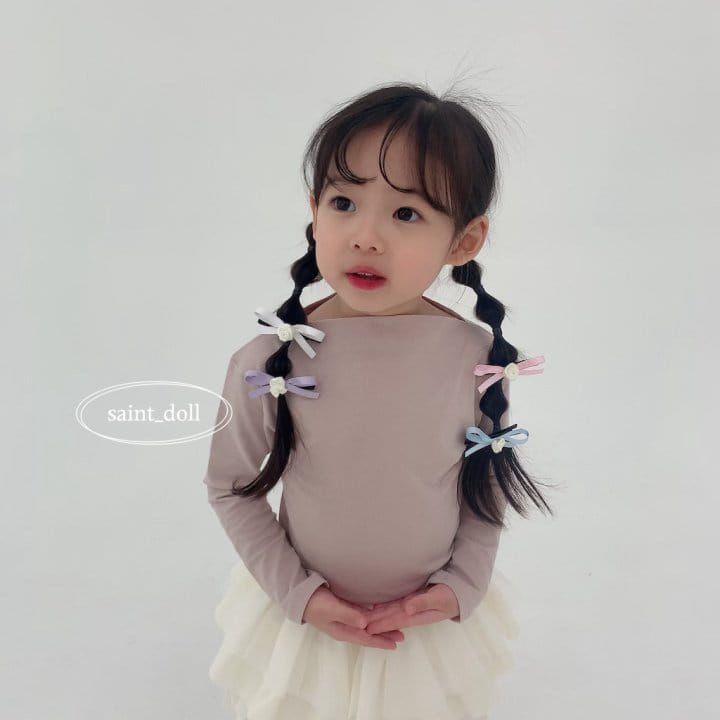 Saint Doll - Korean Children Fashion - #kidsshorts - Spring Boat Neck Tee With Mom - 5
