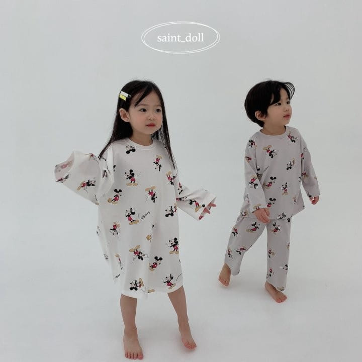 Saint Doll - Korean Children Fashion - #kidsstore - M Pajama Top Bottom Set - 8
