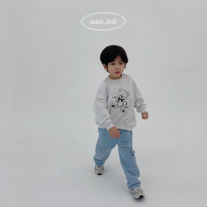 Saint Doll - Korean Children Fashion - #kidsstore - Bear Embroidery Sweatshirt - 7