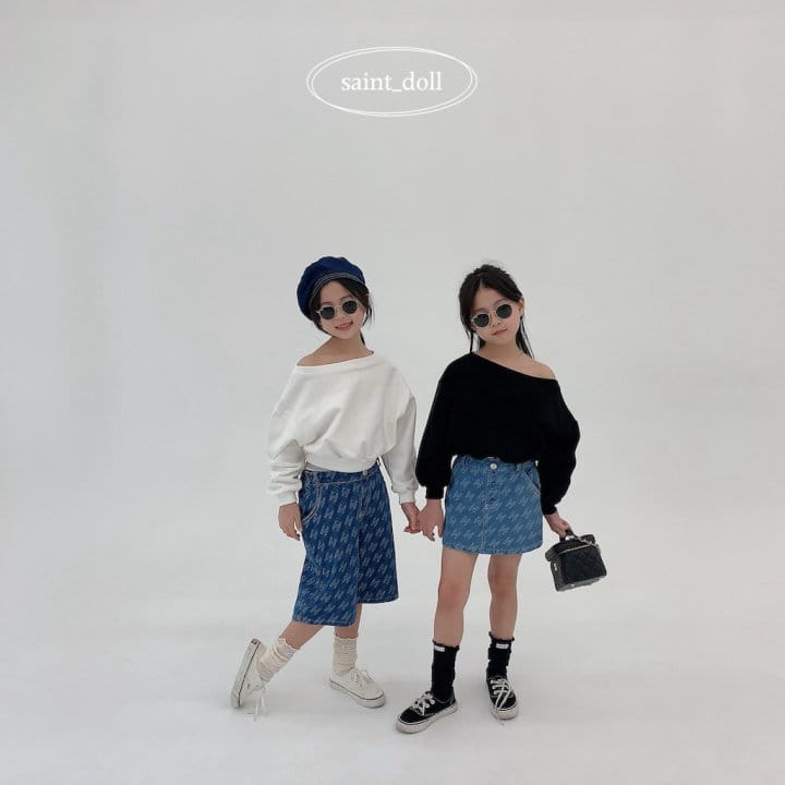 Saint Doll - Korean Children Fashion - #kidsshorts - Boat Neck Sweatshirt With Mom - 4