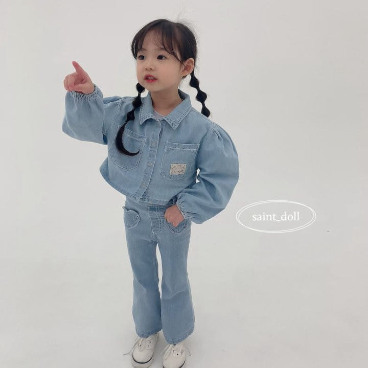 Saint Doll - Korean Children Fashion - #kidsstore - Vintage Denim Shirt - 10