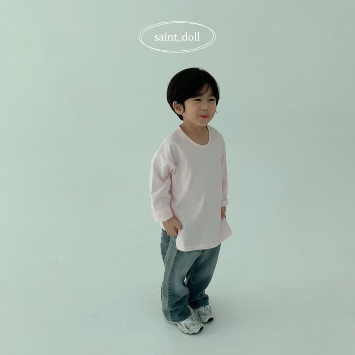 Saint Doll - Korean Children Fashion - #kidsstore - Side Slit U Neck Tee - 8