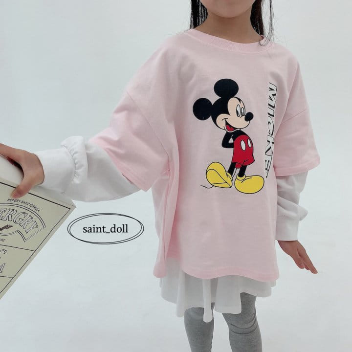 Saint Doll - Korean Children Fashion - #kidzfashiontrend - Overlap M Sweatshirt With Mom - 3
