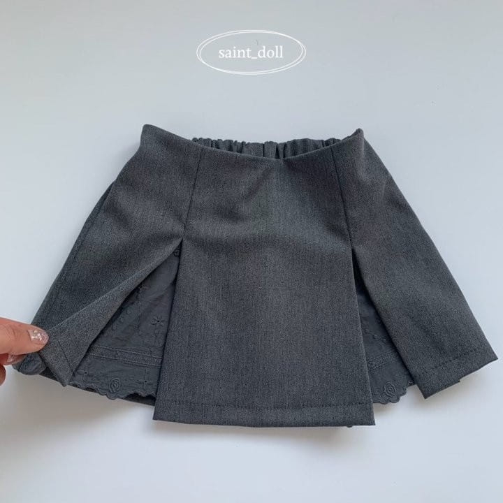 Saint Doll - Korean Children Fashion - #magicofchildhood - Lace Opposite Wrinkle Skirt - 2
