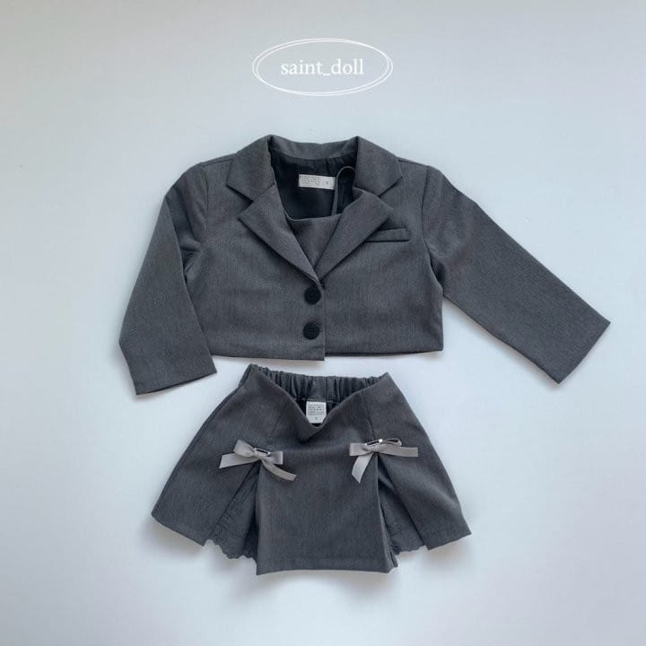 Saint Doll - Korean Children Fashion - #minifashionista - Lace Opposite Wrinkle Skirt - 3