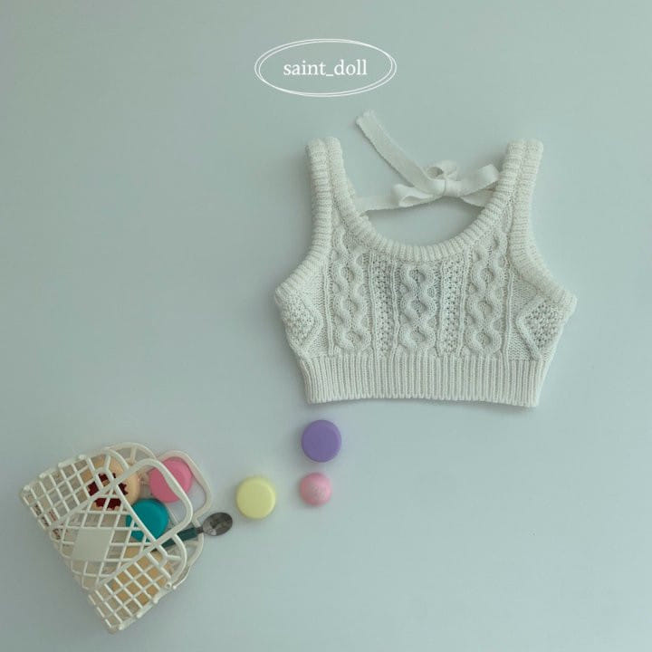 Saint Doll - Korean Children Fashion - #minifashionista - Ribbon Crop Knit - 2