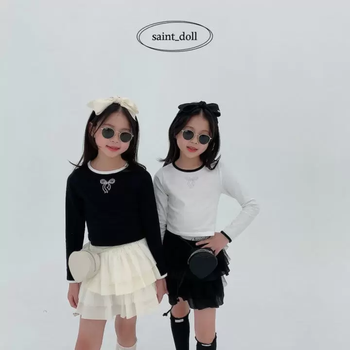 Saint Doll - Korean Children Fashion - #prettylittlegirls - Ribbon Cubic Tee - 3