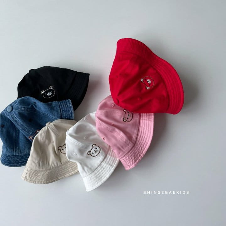 Shinseage Kids - Korean Baby Fashion - #babyfever - Bear String Bucket Hat - 5