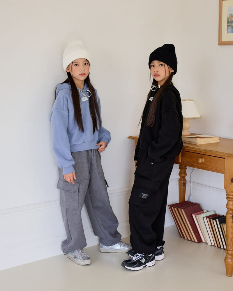 Sm2 - Korean Children Fashion - #discoveringself - Slit Hoody Tee - 2
