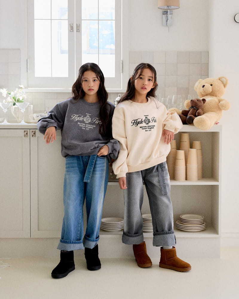 Sm2 - Korean Children Fashion - #kidzfashiontrend - Brush Fleece Denim Pants